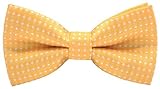 Carahere Pre-Tied Little Boy's Polka Dot Bow Ties Baby Solid Color Bow Ties For Kids M012 Yellow White