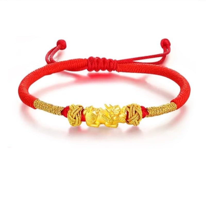 Handmade Unisex Lucky Talisman Protection Bracelets Adjustable Size Amulet Red Rope Silver Bracelets for Women Men