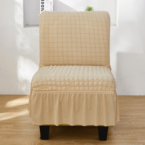 Housse de chaise d'appoint en seersucker au design extensible raffiné