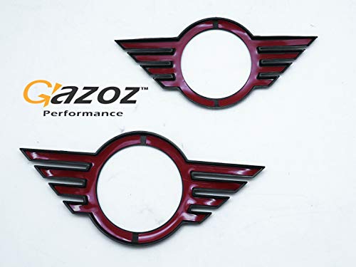 Image of Front & Rear Glossy Black Emblem Badge Cover Compatible with 2019-up Clubman F54