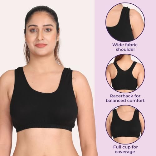 Image of Adira | Plus Size Sleeping Bra for Women | Plus Size Bra | Slip On Bras to Wear at Home | Comfortable Bra | Wirefree & High Coverage | Sleep Support | Avoids Stretch Marks | Pack of 2