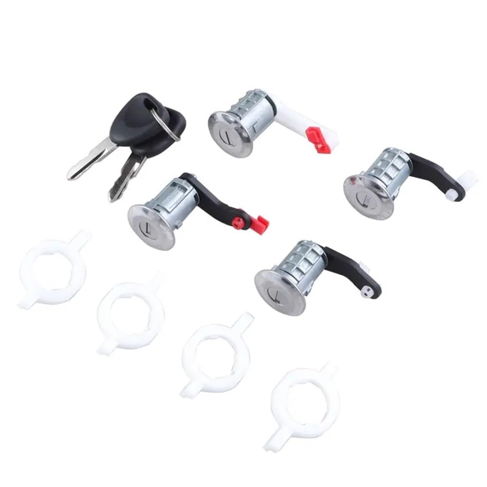 Hzsmyxgs One Color Car Door Lock 7701470945 7701470944 Compatible With Master Mk2 1998-2016 Left Right Car Door Lock Barrel Cylinder With 2 Key(6Pcs)