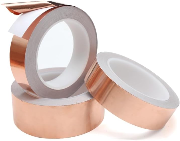 GUMMMY Length 20M Adhesive Conductive Copper Foil Tape 5/6/8/10/15/20/25/30/35/40/45/50mm Single/Double Sided Conduct Copper Foil Tapes (Size : 30 mm)