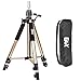 GEX Heavy Duty Canvas Block Head Tripod Cosmetology Training Doll Head Stand Mannequin Manikin Head Tripod Wig Stand With Travel Bag Gold Color