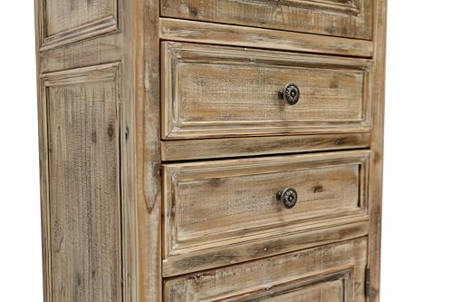 Image of LKTART 60 inch Tall Solid Wood Kitchen Pantry Storage Cabinet with Drawers | Solid Wood Frame;Farmhouse /French Country Narrow Corner Glass Display Cabinet;Narrow Storage Cabinet;Tall Accent Cabinet