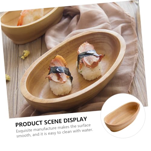 Plato para sushi con forma de barco pequeño de material sintético miniatura 6