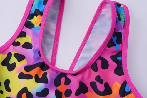 Akokvlar Girl One Piece Swimsuit with Skirt Bathing Suit Swimwear 3-16Y3