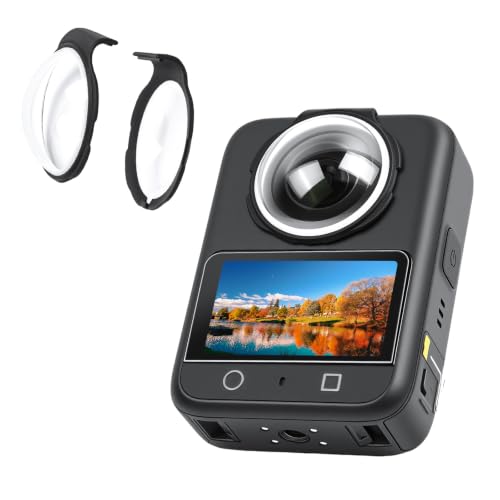 UTEBIT For DJI Osmo 360 �����Y�J�o�[ ���w�K���X�� 10H�d�x 2�� �K���X�t�B���� 1���Z�b�g �ϏՌ� Osmo 360 ��p�݌v �����Y�ی� �� �����h�~ �A�E�g�h�A ���s �A�N�V�����B�e�ɍœK