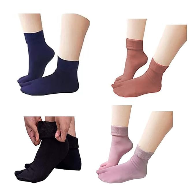 Winter Thumb Toe Adult Warm Line Ribbed Snow Womens Stretch Knit ...