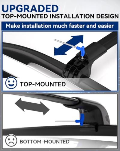 Image of 330Lbs Roof Rack Cross Bars Compatible with KIA Carnival 2022-2026 | Heavy Duty Aluminum Roof Rails Top-Mount Crossbars Rooftop Luggage Racks Cargo Carrier