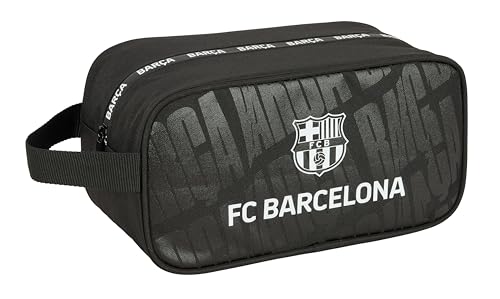 F. C. BARCELONA - Zapatillero Mediano, Multiusos, Portatodo, Deporte, Extraescolares, Fútbol, Cómodo y Versátil, 29x14x15 cm