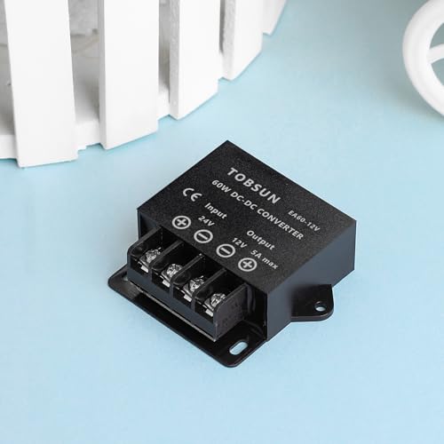 Image of DC 24V to 12V 5A Converter 60W Voltage Step Down Buck Converter | Regulator Reducer Power Converter Mini Module for Automotive, Industrial & DIY Electronic Projects