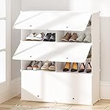 JOISCOPE Grande Zapatero Plastico Modular Blanco Portable Mueble Zapateros Entrada Recibidor Estantería Organizador de Almacenamiento de Zapatos 2/5