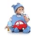 RENXR Réincarné Baby Boy Poupées Nouveau-Né 22" / 55Cm Réincarné Enfant en Bas Âge Vinyle Souple en Silicone Real Life comme Looking Dolls Cadeaux d'anniversaire Jouets