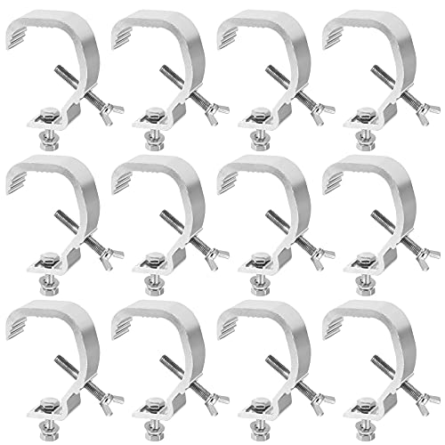 Muklei 12 Pack Truss Clamp, Stage Light Clamp, Stage Light Clamp Hook For Dj Lighting Spot Lights Par Lights, Fits For 2-2.16 Inch Od Pipe, 132 Lbs Capacity #TOP30