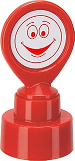 COLOP motivational stamp - Happy Face - Red ink | 147165 | Teacher reward smiley school stamper