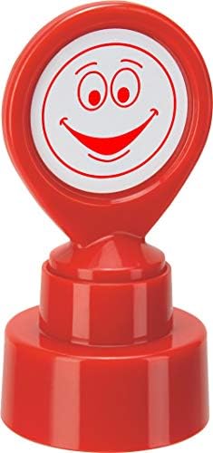 COLOP motivational stamp - Happy Face - Red ink | 147165 | Teacher reward smiley school stamper