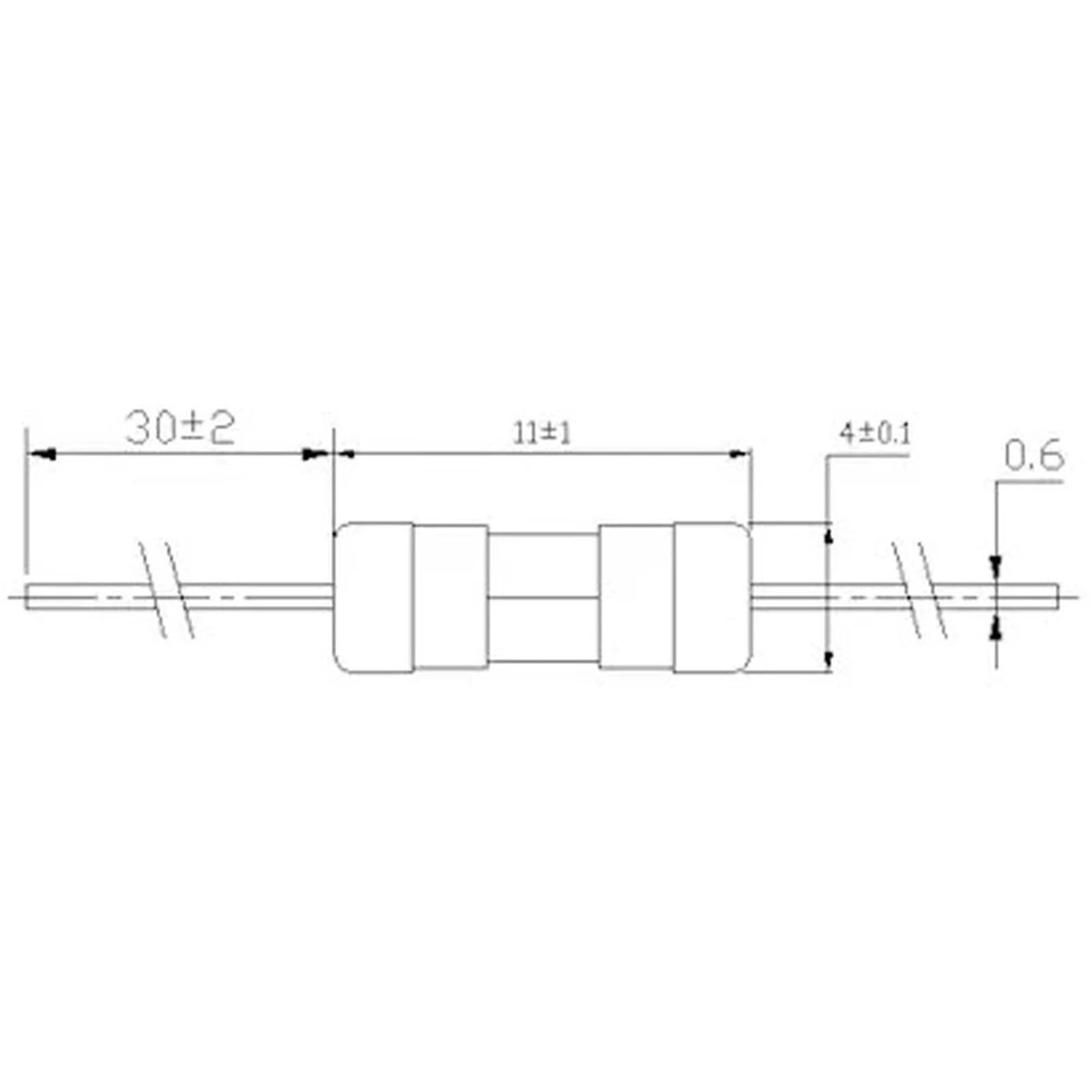 3,6 x 10 mm Glassicherung F 0,1 A-15 A 250 V 20 A flink 10 Stück(4A)