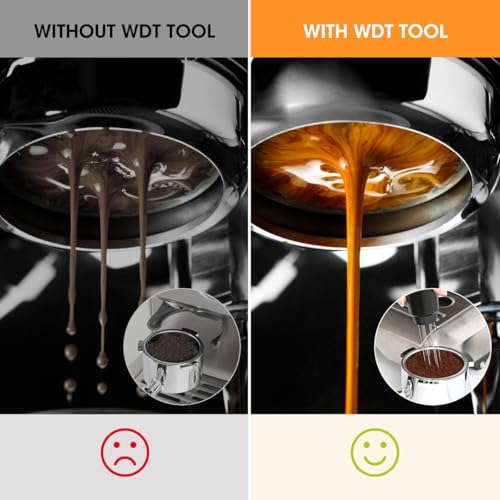 Image of Aieve WDT Tool Espresso, Metal Distribution Tool with 10 x 0.4mm Stainless Steel Needles Espresso Stirrer, Coffee Distributor Aluminum Alloy Handle & Stand with 10 Extra needle
