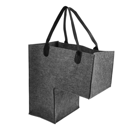 Amosfun Cesto Portabiancheria a Forma Di l Grande Capacità, Organizzatore Per Vestiti Sporchi Resistente Leggero Per Scale, Portaoggetti Multiuso in Materiale Spesso Grigio Scuro