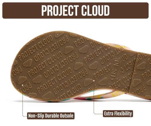 Image of Project Cloud Kids Sandals For Girls Footwear with Memory Foam Insole Kids Flip Flops - Lightweight & Slip Resistant Girls Sandals Summer Beach Essentials 2026 (Little Foundations)