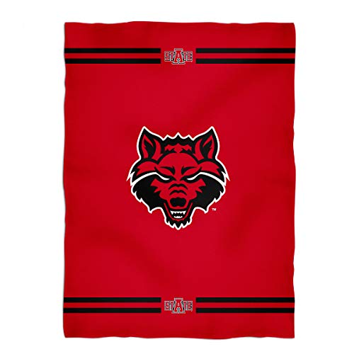 Vive La Fete College Blanket, Officially Licensed Arkansas State Red Wolves, Warm & Lightweight Throw Measuring 40" X 58" from