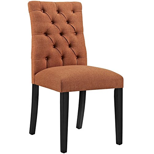Modway-MO-Duchess-Modern-Tufted-Button-Upholstered-Fabric-Parsons-Dining-Chair-Orange Modway MO Duchess Modern Tufted Button Upholstered Fabric Parsons Dining Chair Orange