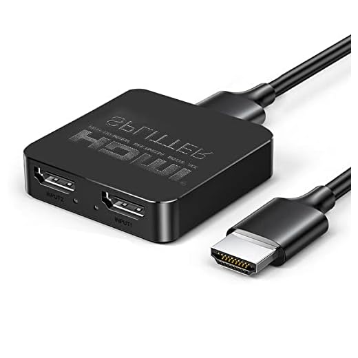 HDMI Splitter 1 in 2 Out, 4K HDMI Splitter for Dual Monitors, 1x2 HDMI Splitter 1 to 2 Amplifier Supports Full HD 1080P 3D for Xbox PS4 Fire Stick Blu-Ray HDTV (1 Source onto 2 displays)