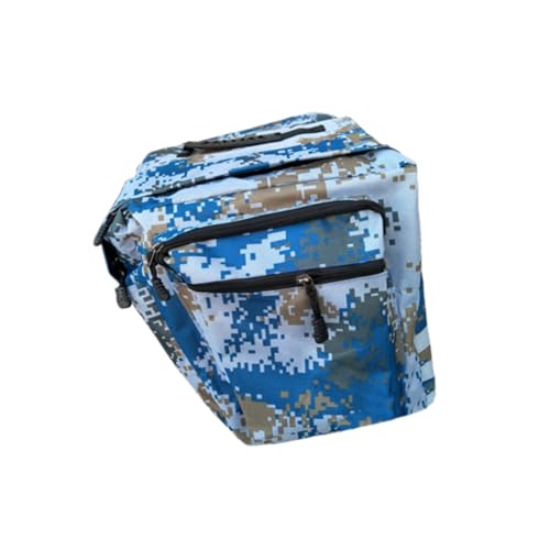 IMIKEYA 迷彩バイクパニエバッグ 大容量リアバッグ 多機能収納付き 自転車荷物用パック 通勤 通学に