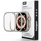 ESR for Apple Watch Ultra 2/1 (2024/2023/2022) 2 Pack Screen Protector with Aluminum Alloy Frame 49mm, Military Grade Protection, Armorite Tempered Glass Film, Keep Original, Anti- Scratch, Titanium