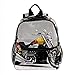 Rucksäcke für Kinder Motorrad-Motorrad (22) Kinderrucksack Farbe drucken Schultasche Wasserdicht für Kindergarten Vorschule Alter 3-8 Jahre alt 25.4x10x30CM