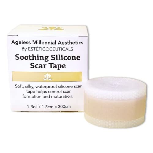 Ageless Millennial Aesthetics - Soothing Silicone Scar Tape - Extra-Long, Discreet Post-Op Scar Management - 0.5in x 120in