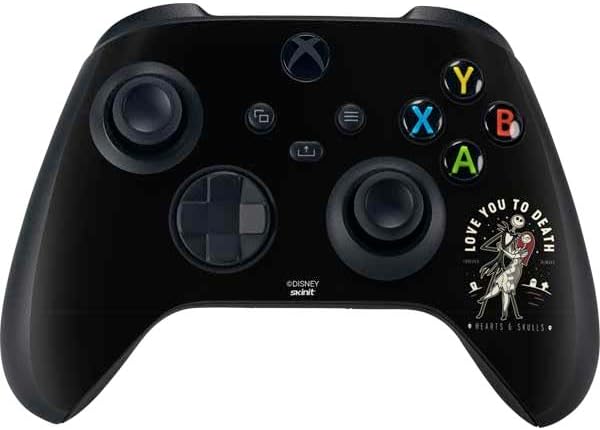 Skinit Decal Gaming Skin Compatible with Xbox Series X Controller - Officially Licensed Disney The Nightmare Before Christmas Jack Skellington Pattern Design