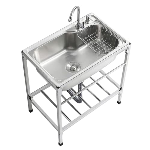 Outdoor Garden Sink with Storage and Faucet
