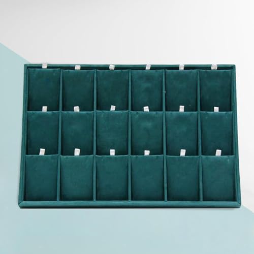 Image of Premium 12 Necklace Chain Velvet Jewelry Drawer Organizer Tray Stackable