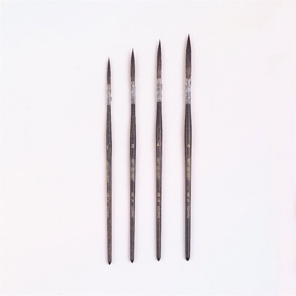 Natual Wood Rod 4 PC Akwarela Qquarelle Gwasz Do Włosów Artykuły Piśmiennicze Narzędzia Pędzel Malarski decorate