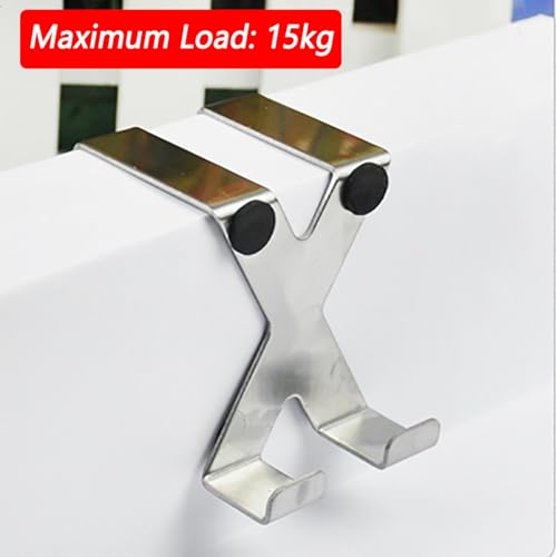 SEIWEI 4 Pcs X Shaped Cabinet Door Hook, Stainless Steel Hanger Hook Organizer Holder Back Door Hanging Hook for Hanging Clothes Hat Towel