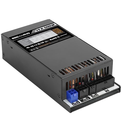 500W 1U/Flex ATX/Mini ITX Power Supply, 80+ Bronze Certified Fully Modular Active PFC Full Range 90-264V PSU, Suitable for Mini Server NAS HTPC Rackmount PSU