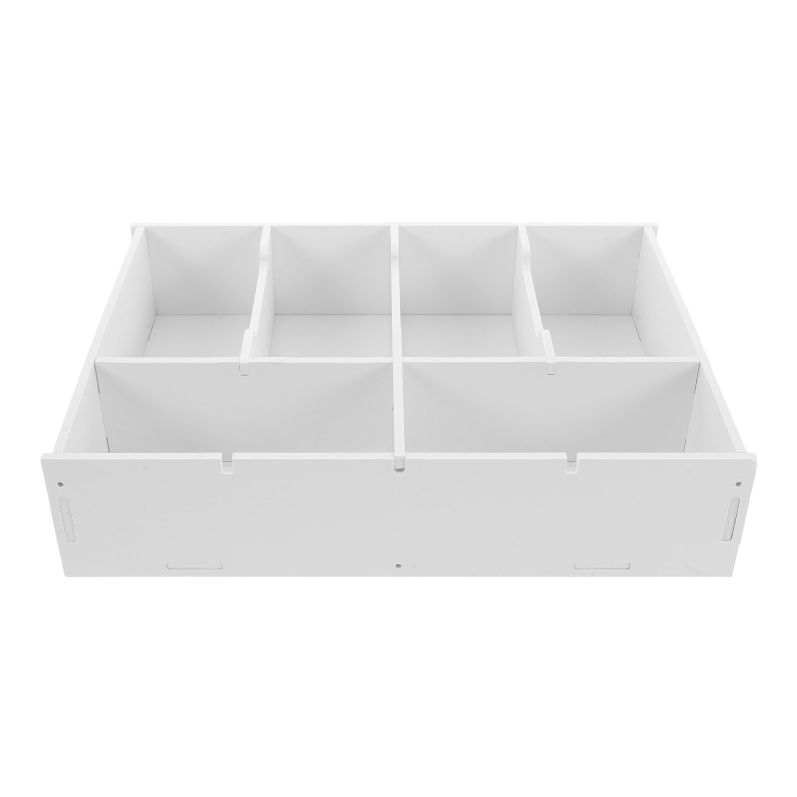Caja Organizadora para Billetes y Monedas Divisores, Contenedor de Almacenamiento de PVC y Madera, 13.97X10.03X3.14In, Adecuada para Cajones de Oficina y Negocios