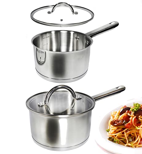 Stainless Steel Saucepan Set, Cookware pots & Pans, Saucepan, skillet, Dishwasher Safe, Induction MAGGOPAN (4 pcs saucepan bz 16 18cm)