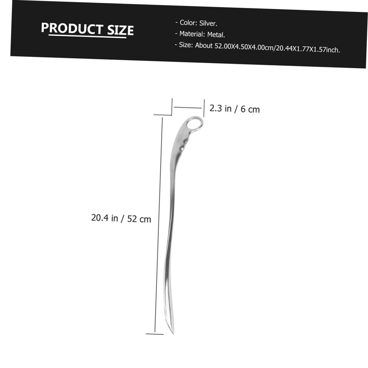 ORFOFE Calzador Metálico Extra de Acero Inoxidable para Zapatos y Botas Herramienta Resistente y para Personas Mayores y Uso Diario