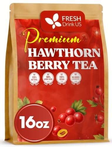 FreshDrinkUS, Premium Dried Hawthorn Berries, 16 oz, Pure, Caffeine Free