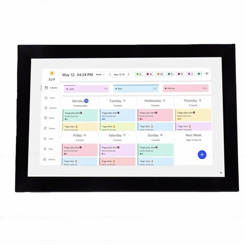 Synchronisation multi-calendrier automatique sur grand écran tactile WiFi 17"