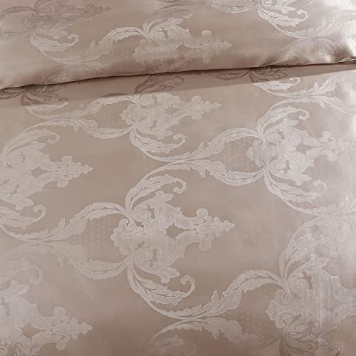 Beyeutao Jacquard Stain Duvet Cover Queen, Elegant European Desig Comforter Cover,3 Piece Luxury Champagne Gold Ultra Soft Bedding Sets Whit Pillowcases #TOP2