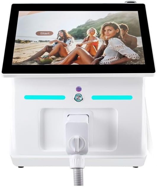 Diode Hair Removal Machine Ice Platinum Painless Permanent Hair Removal Device (White)