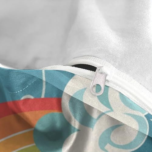 Parure de lit 135x200 impression 3D microfibre durable Le Rainbow - 8