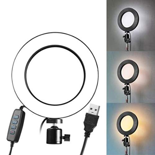 Anel de Luz LED com Tripé, 26 cm