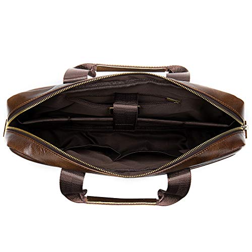 image for Hebetag Leather Business Messenger Bag Briefcase Handbag for Men Carry