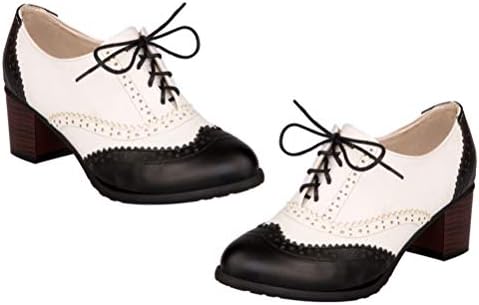 Holibanna 1 par de zapatos Oxford de tacón alto de PU, estilo vin...