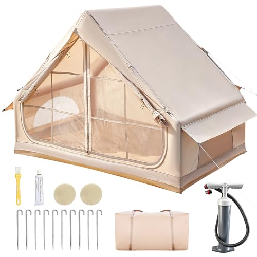 Inflatable Tent, 2-6 Person Glamping Camping Tent, 300D...